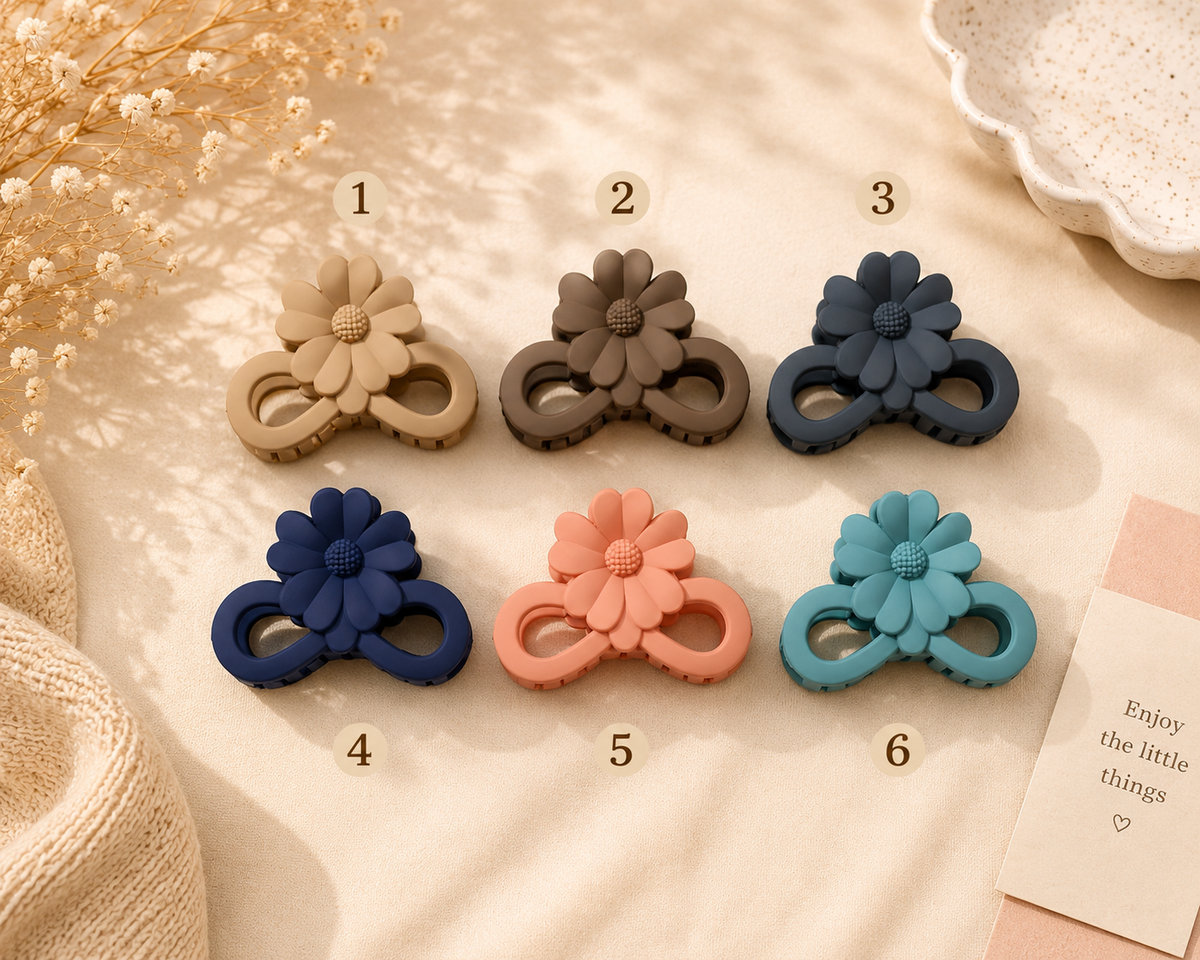 Daisy Flower Hair Claw Clip
