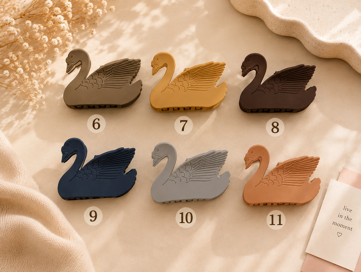 Swan Hair Claw clip