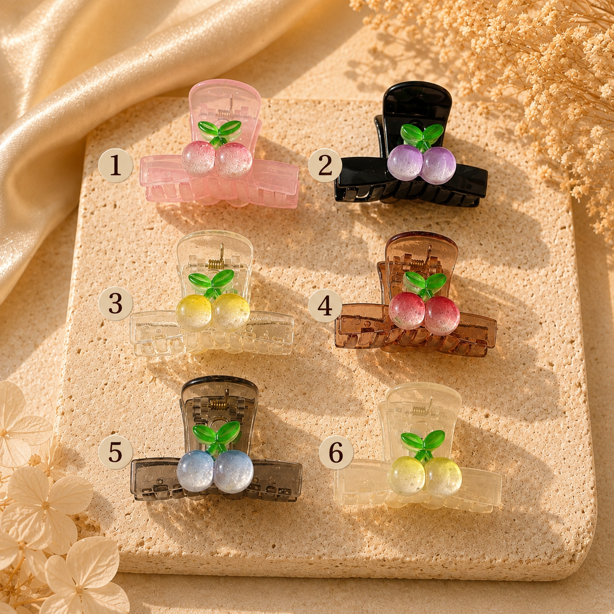 Elite Cherry Hair Claw Clip