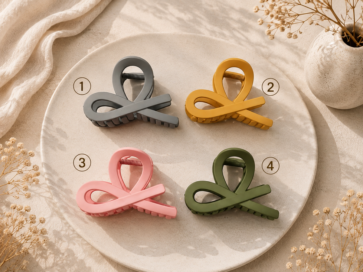 🎀 Loop Bow Hair Claw Clip