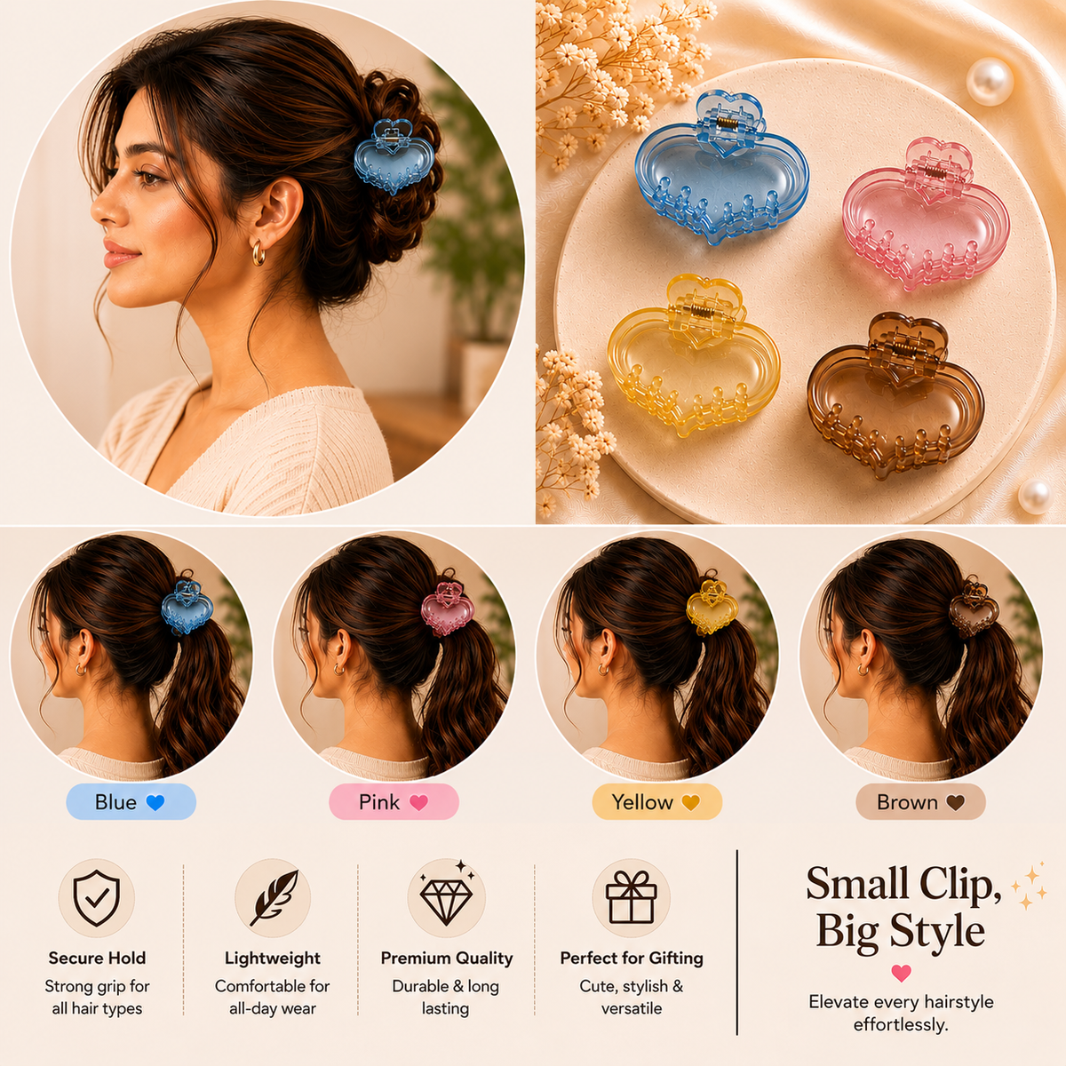 Heart Shape Small Clips