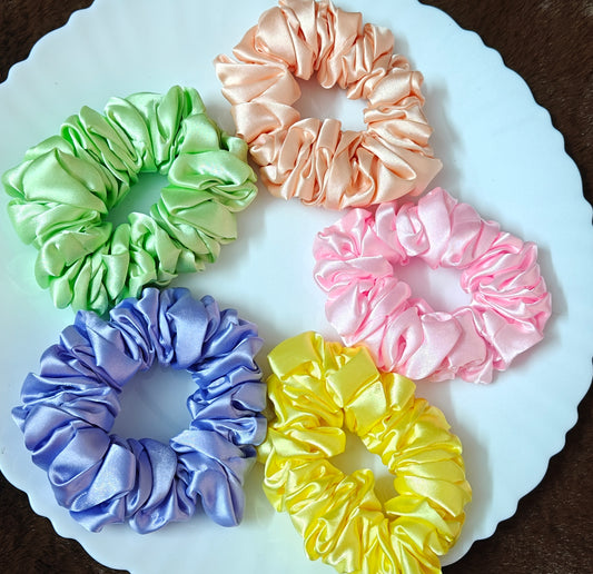 Premium Satin Scrunchie(1 piece )– Big Size Hair Tie for Women & Girls