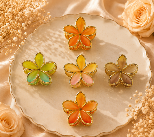 Gradient Flower Hair Claw Clip – BIG size