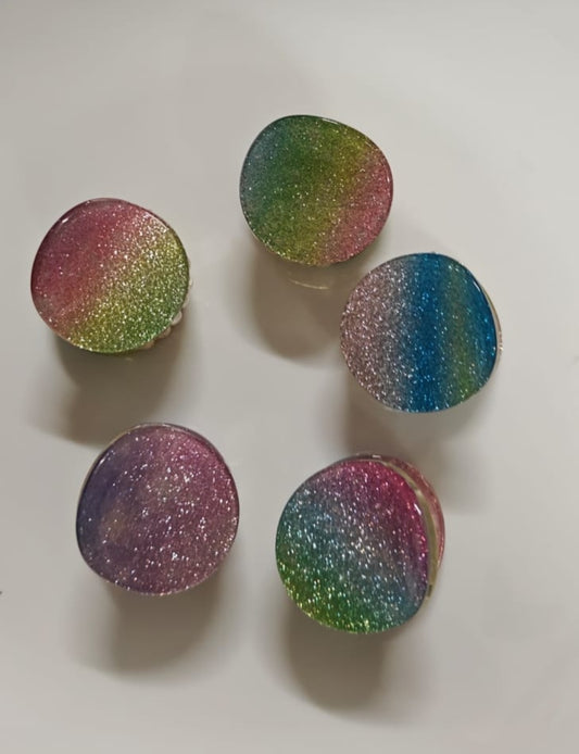 Glitter Round Hair Clip