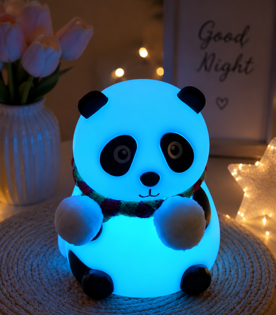 🐼 Panda LED Night Lamp – 7 Color Changing Silicone Light