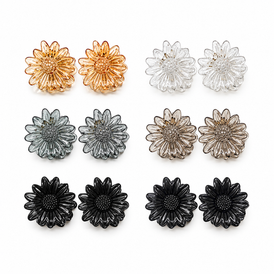 🌼 Crystal Daisy Hair Claw Clip 🌼( Medium size)