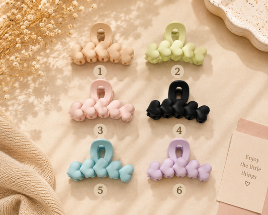 Heart Design Hair Claw Clip