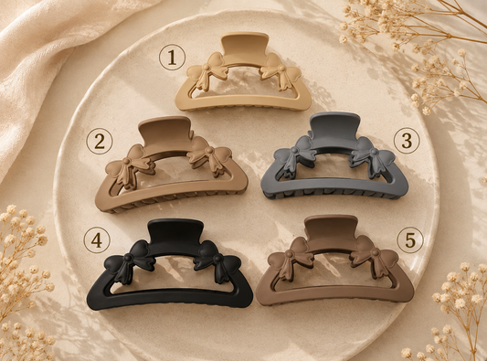 🎀 Bow Detail Hair Claw Clip