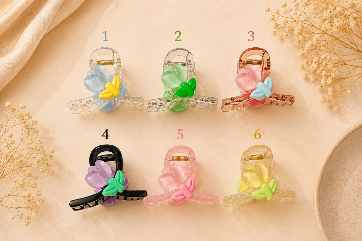 Flower Design Hair Claw Clip 🌸✨