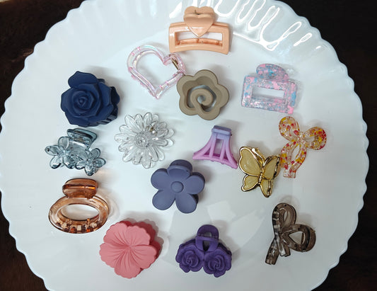 🌸 15 Pcs Medium Hair Claw ( Code:011)