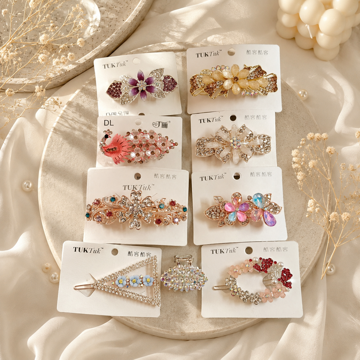 Stone Hair clip Premium Quality Combo(Code:017)