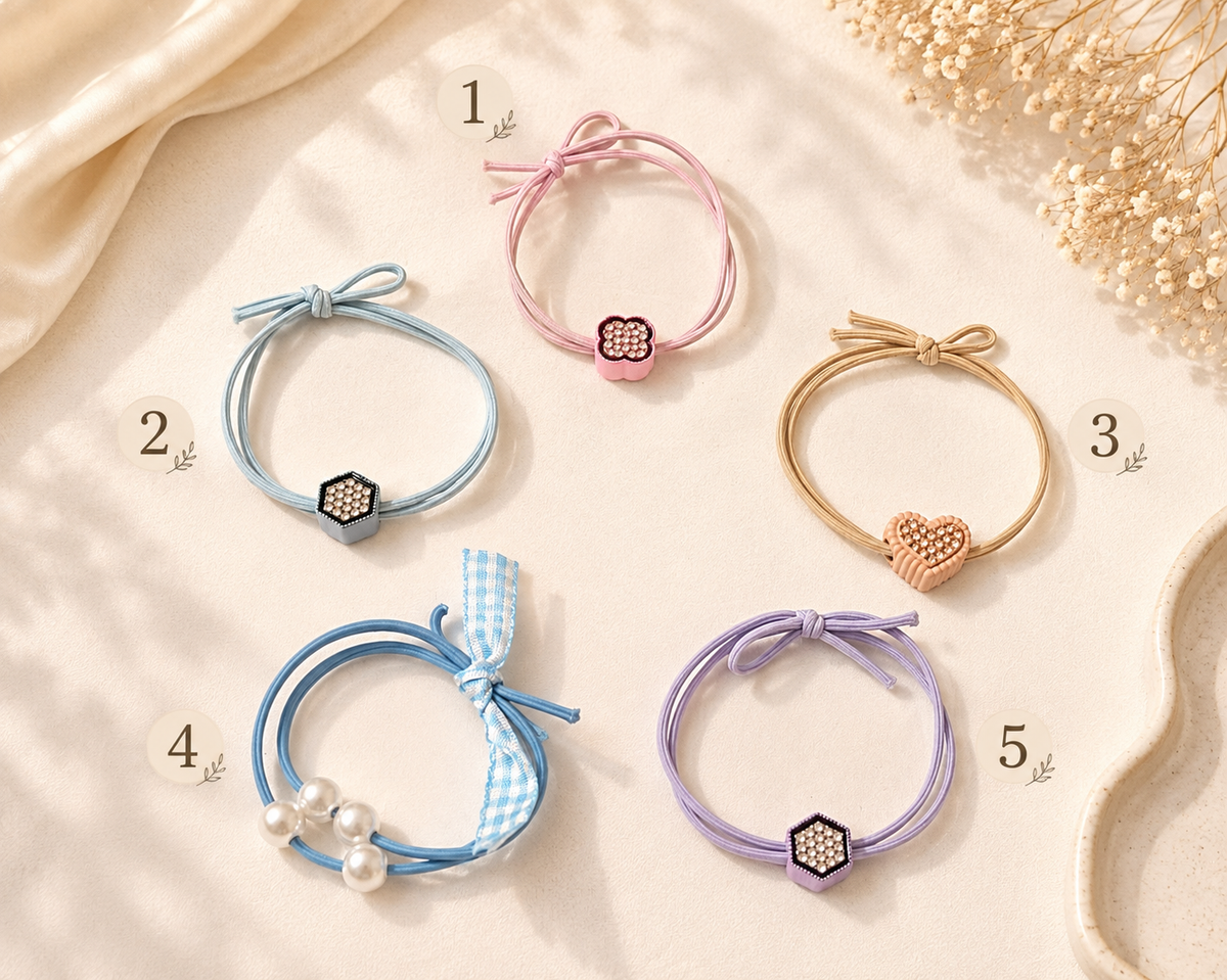Kids Cute Hair Tie – Fancy Charm Collection 🎀