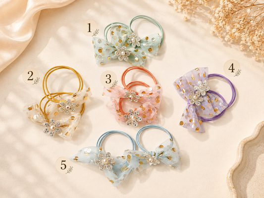 Kids Fancy Bow Hair Tie 🎀✨