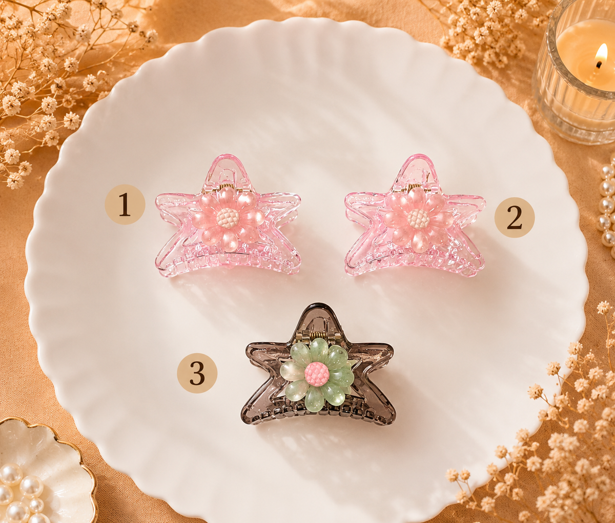 Star Flower Claw Clip