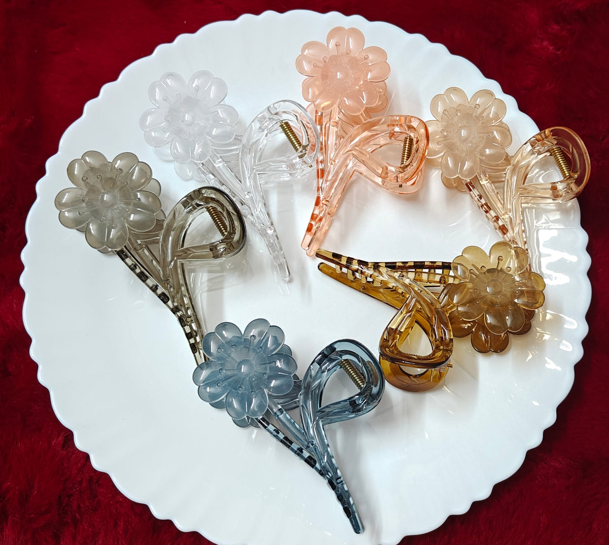 Elegant Floral Hair Claw Clip