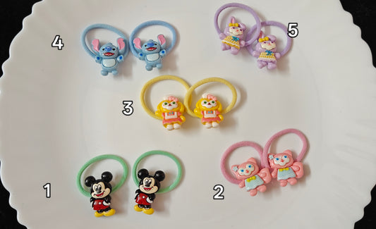 Cute Cartoon Kids Hair Tie 1 Set