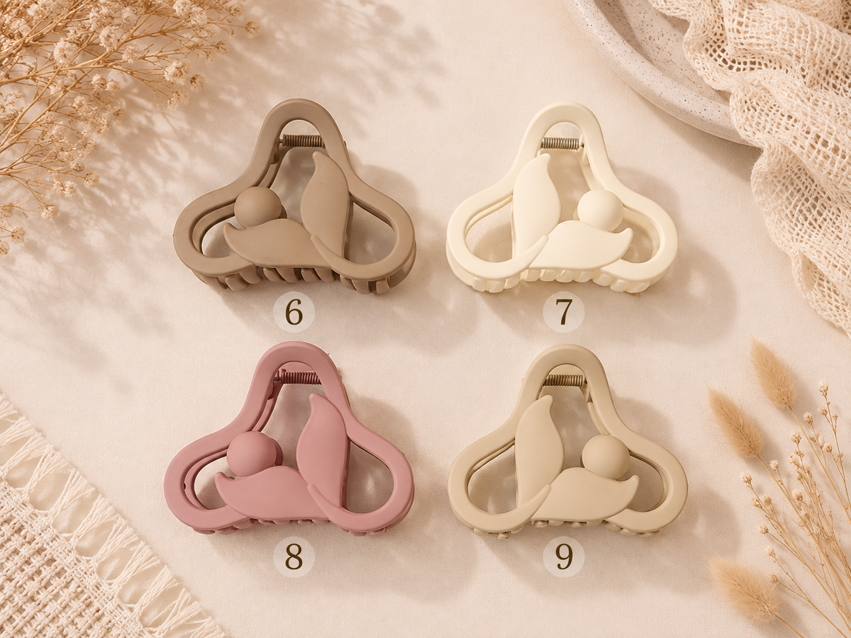 Cute Floral Hair Claw Clip Matte Finish