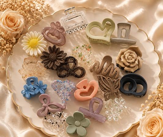 20 Medium Size  Hair Claw Clip Combo – (Code:016)