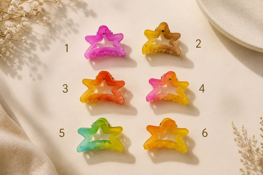 Star Shape Ice matte Hair Claw Clip