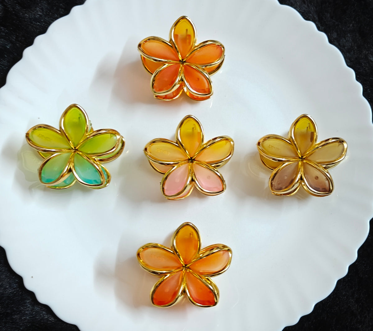 Gradient Flower Hair Claw Clip – BIG size