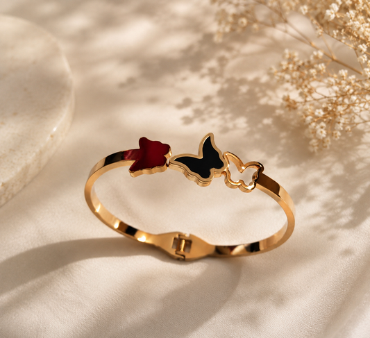 Butterfly Charm Gold Bracelet