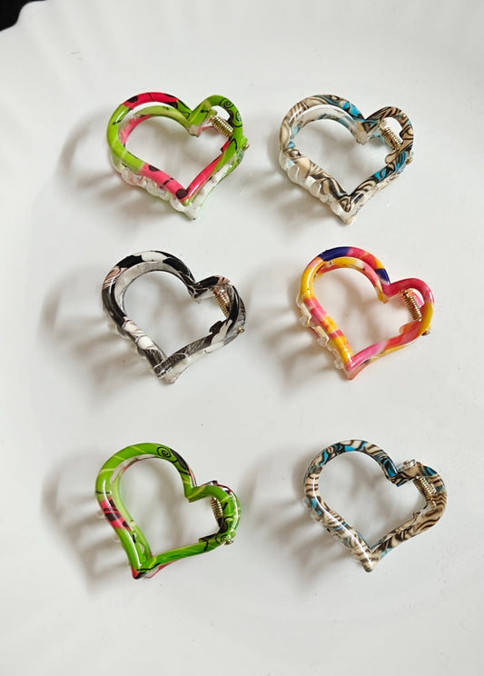 Heart Shape Claw Clip Medium size