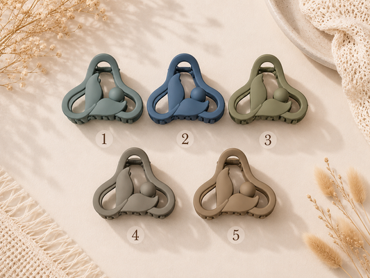 Cute Floral Hair Claw Clip Matte Finish