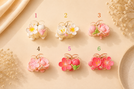 Floral  Hair Claw Clip