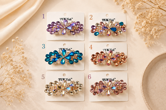 Floral Stone Hair Clip ✨🌸
